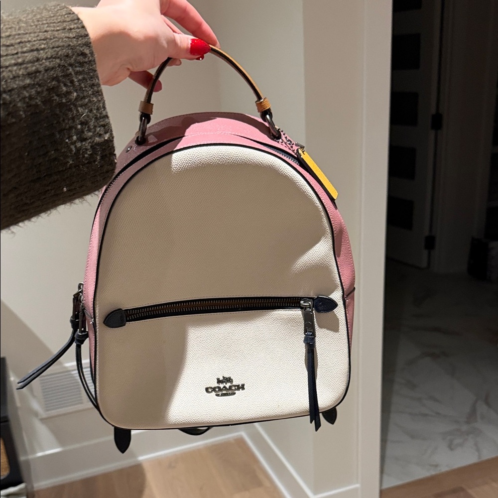Coach Pink and Cream Backpack